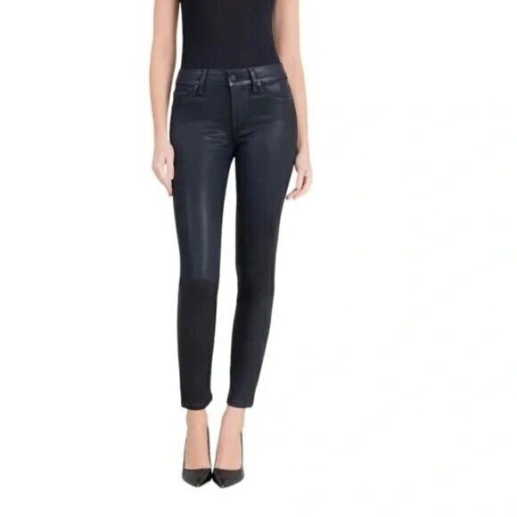 Level 99 Denim - Level 99 NWT Forever Black Collection Mid Rise Coated Skinny Jeans Size 28/6